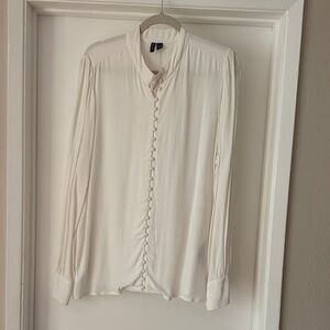 Vero Moda Cream Button-Down Shirt